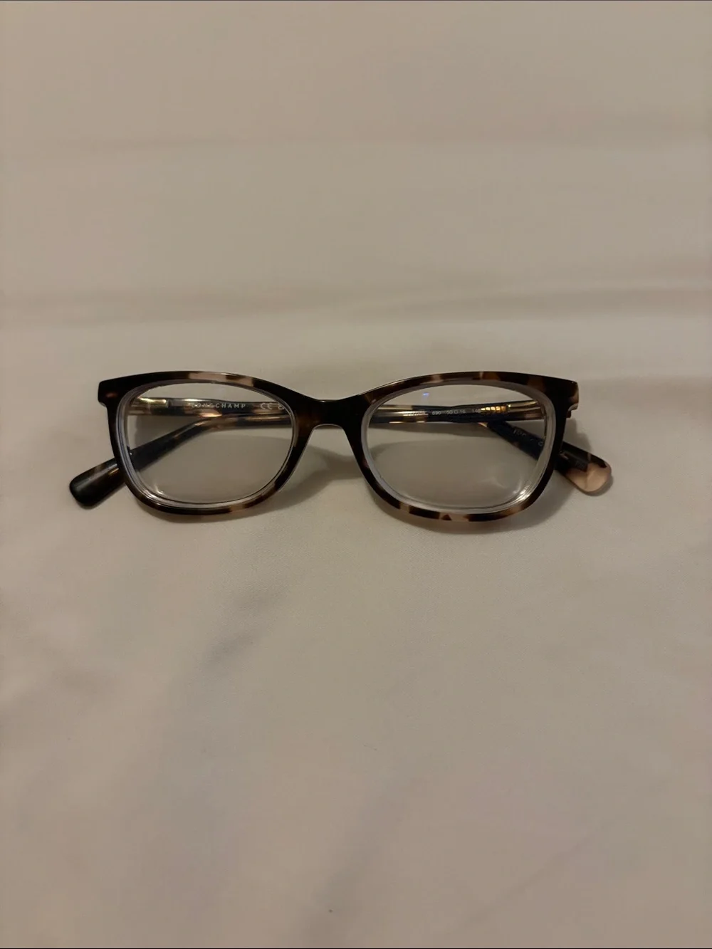 Longchamp Classic Tortoiseshell Rectangular Glasses